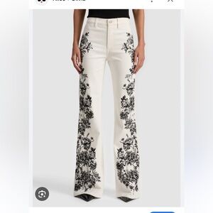 Alice + Olivia SB Bell Embroidered Jeans